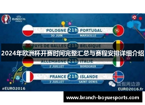 2024年欧洲杯开赛时间完整汇总与赛程安排详细介绍