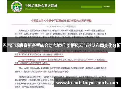 巴西足球联赛新赛季转会动态解析 引援风云与球队布局变化分析